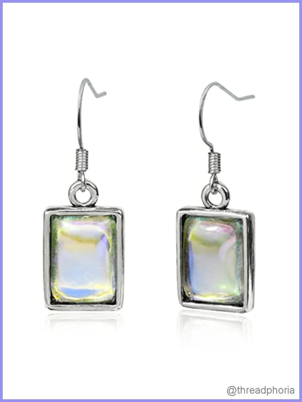 Moonstone Dangle Earrings 925 Sterling Silver Hypoallergenic Handmade Drop